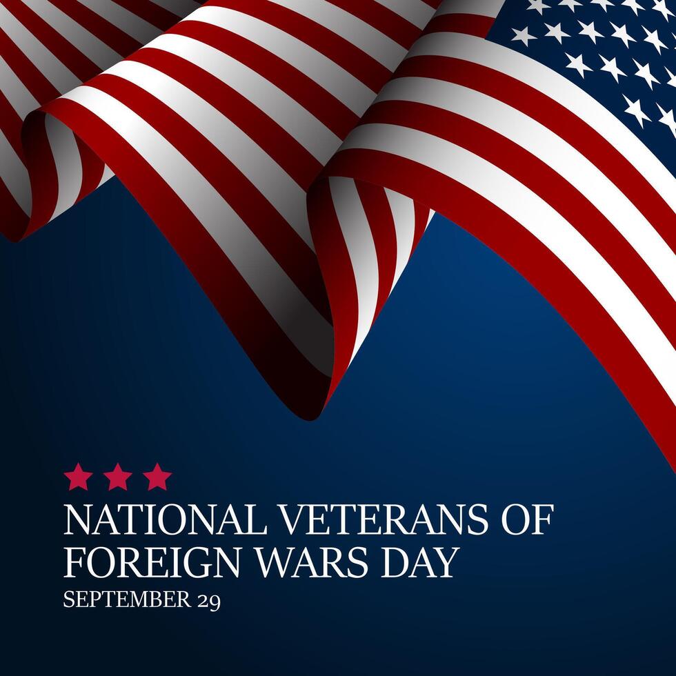 Banner design for National Veterans Of Foreign Wars Day event vector