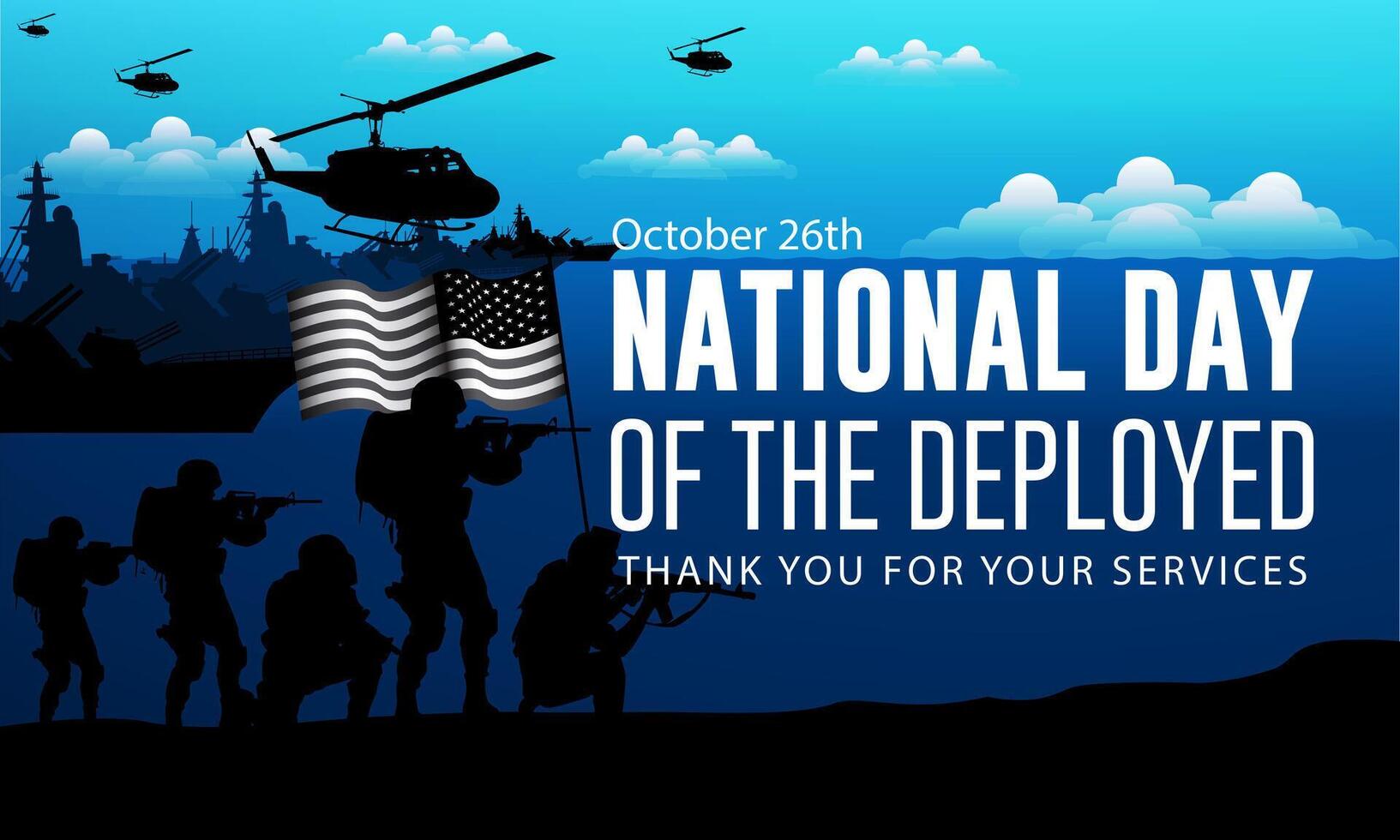 Banner event of National Day Of The Deployed background illustration vector