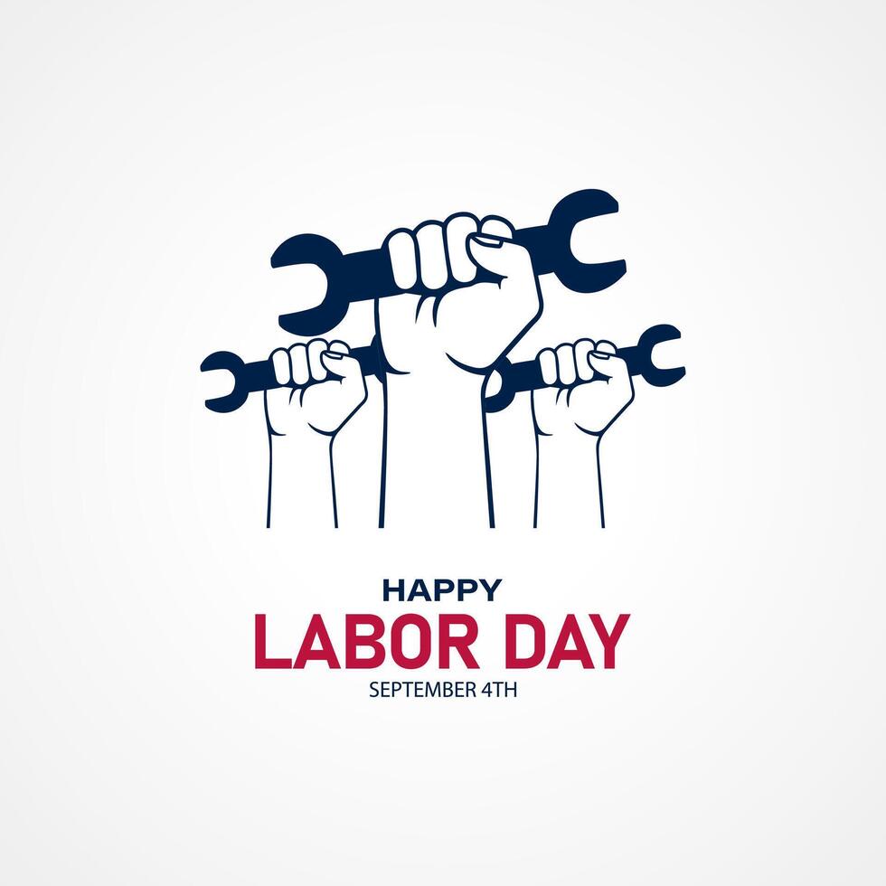 Banner event for Happy labor day in United States of America vector