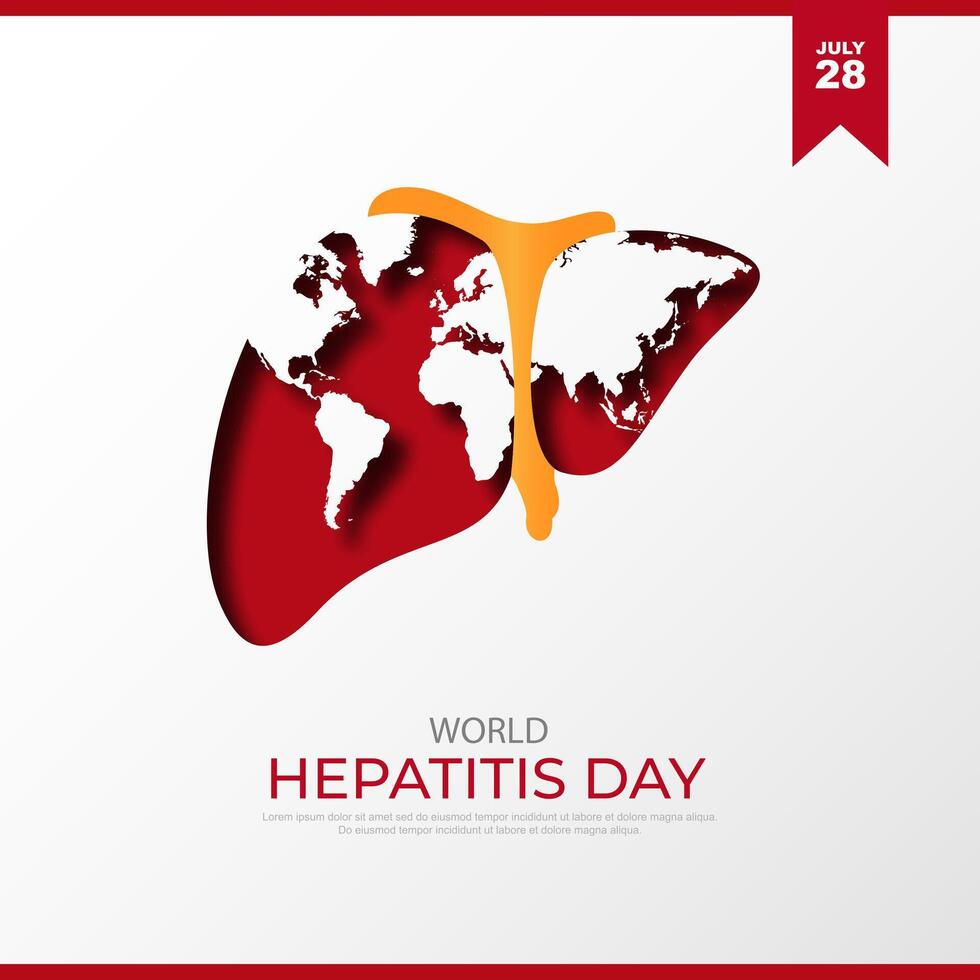 Banner of World Hepatitis Day July 28 Background Illustration vector