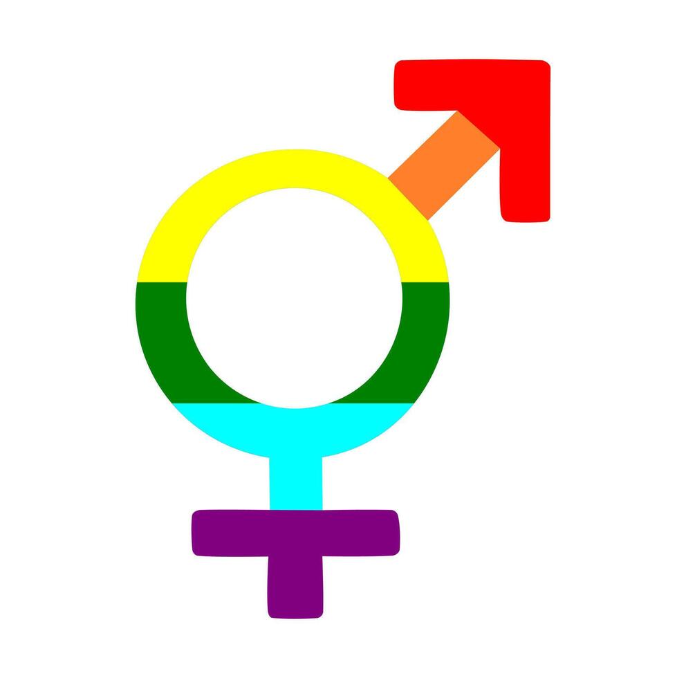 Cartoon Simple Logo Combined Logo LGBT Pride Month Day Icon Digital Source vector