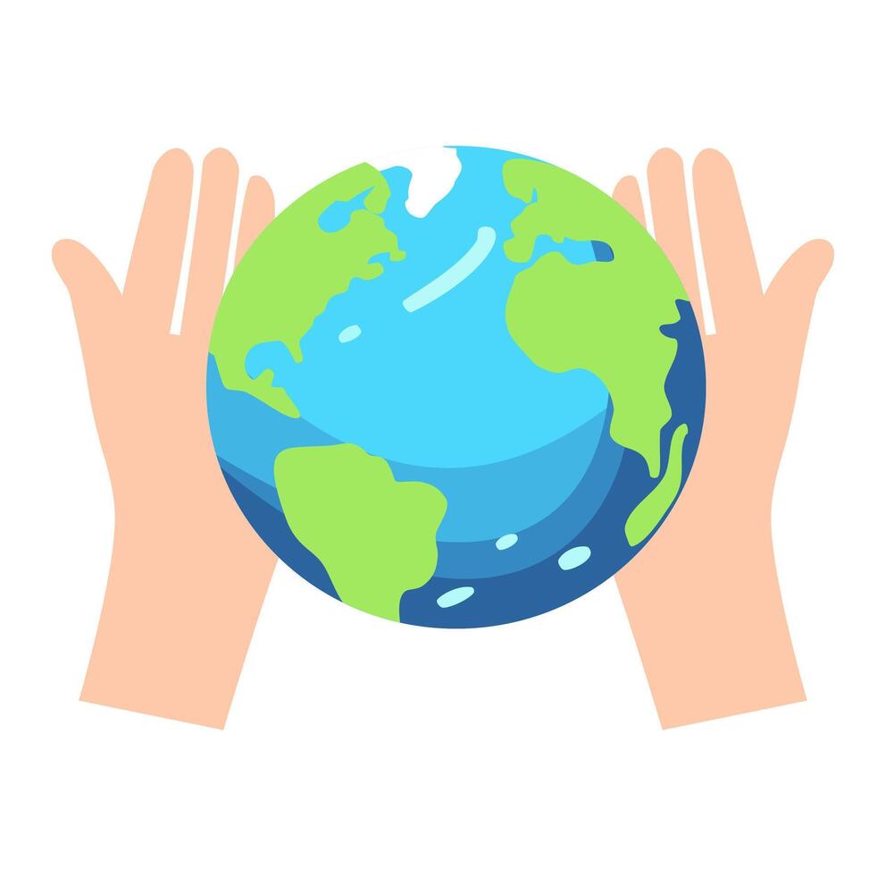 Cartoon World Environment Day Simple Design Icon Digital Source vector