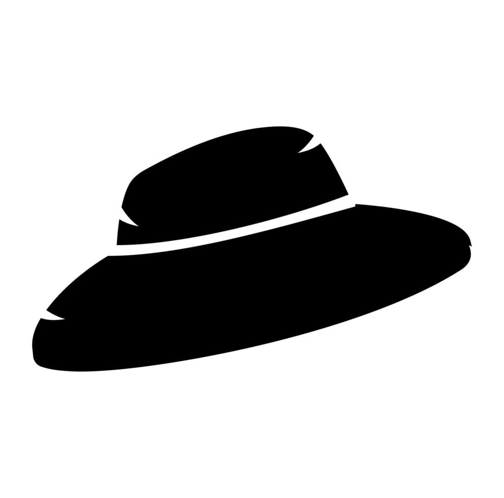 Cartoon Cowboy Hat Silhouette Icon Digital Source vector