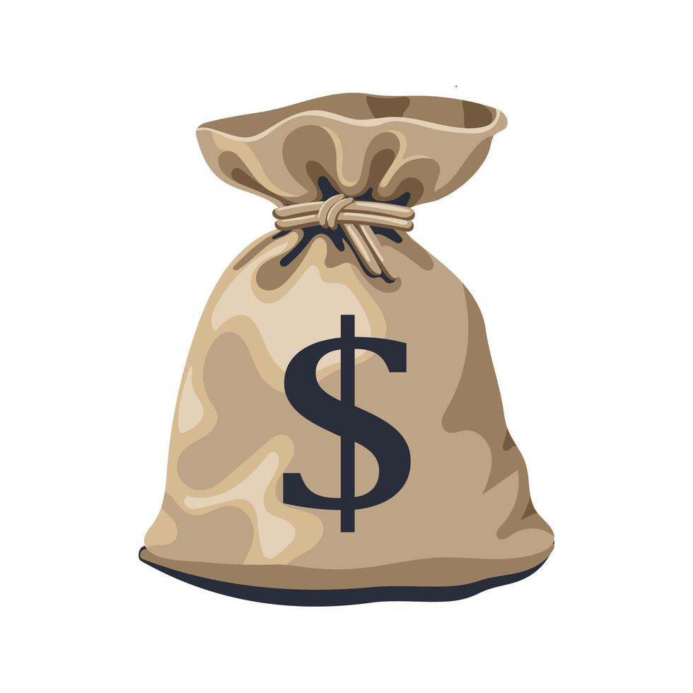 Money bag icon illustration vector