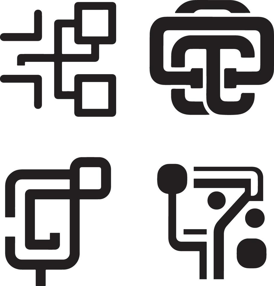 Abstract Geometric Shapes for Technology or Design Inspiration vector