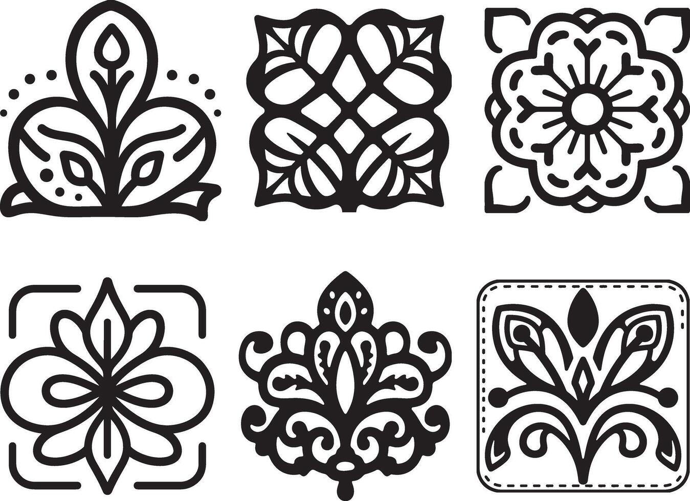 Luxury ornamental Intricate Black and White Decorative Design vector