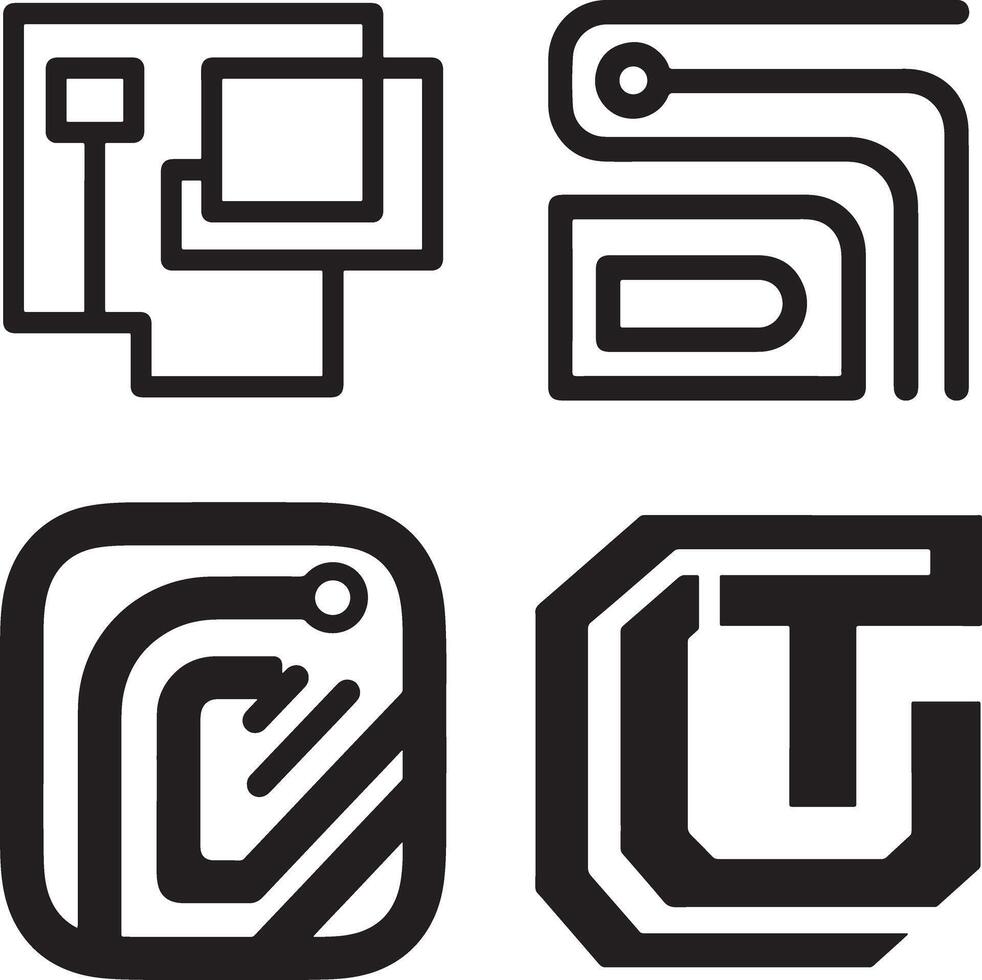 Geometric Shapes for Technology or Design Inspiration vector