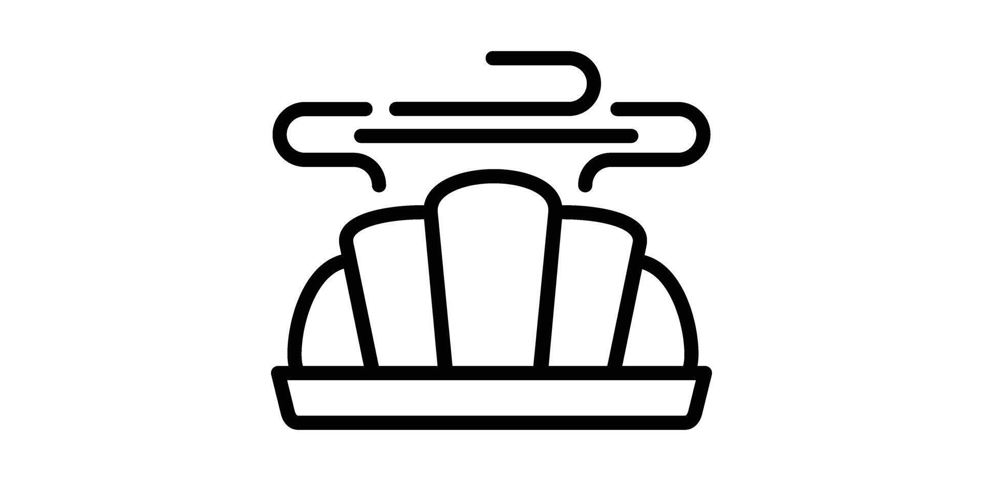 croissant icon design for your projects vector