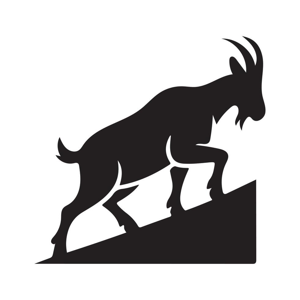 Silhouette of a goat design vector