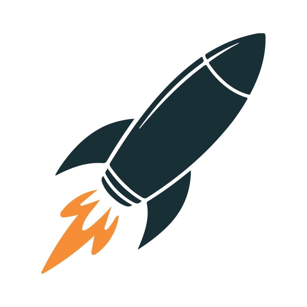 Rocket icon. Simple rocket sign. vector