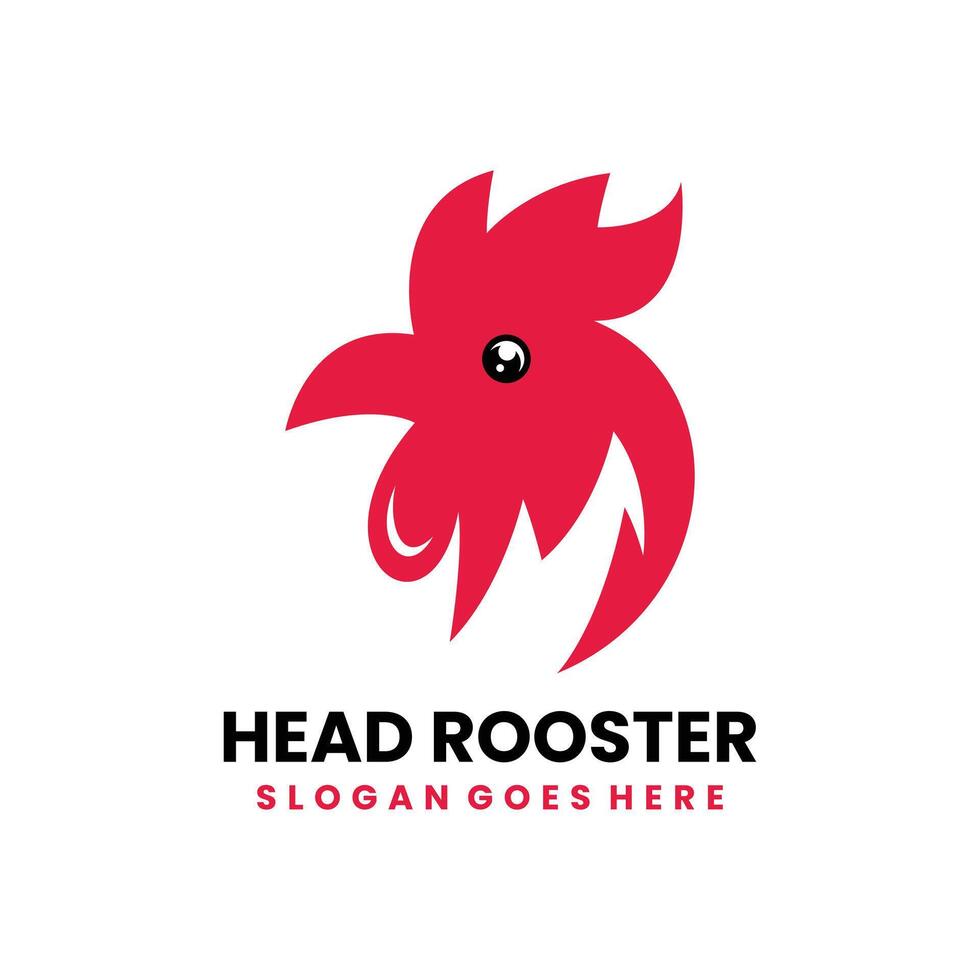 Head Rooster Logo Design vector