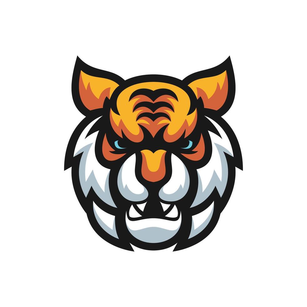 Stylized tiger head logo design vector