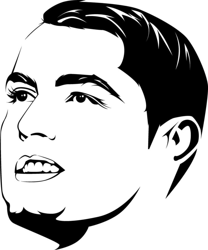 cristiano ronaldo line art vector