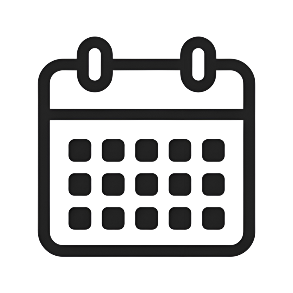 A minimalist calendar icon png