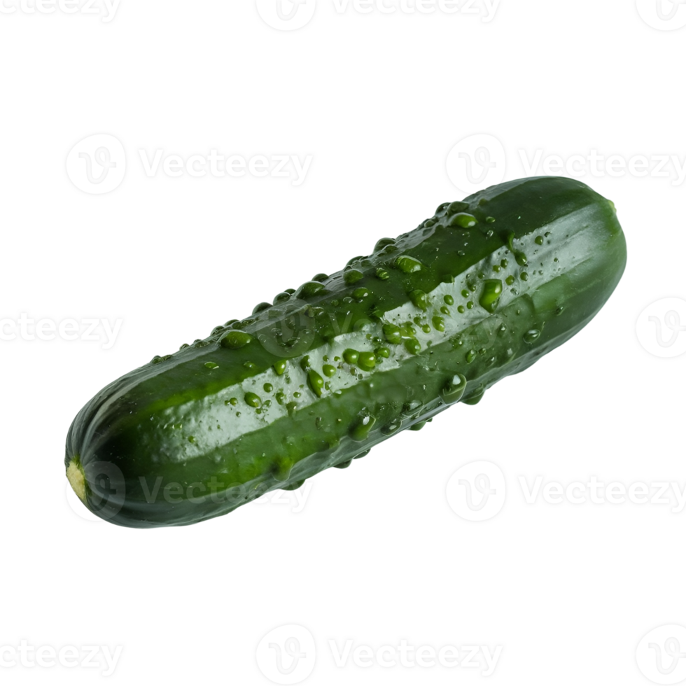 Vibrant green cucumber with fresh texture png