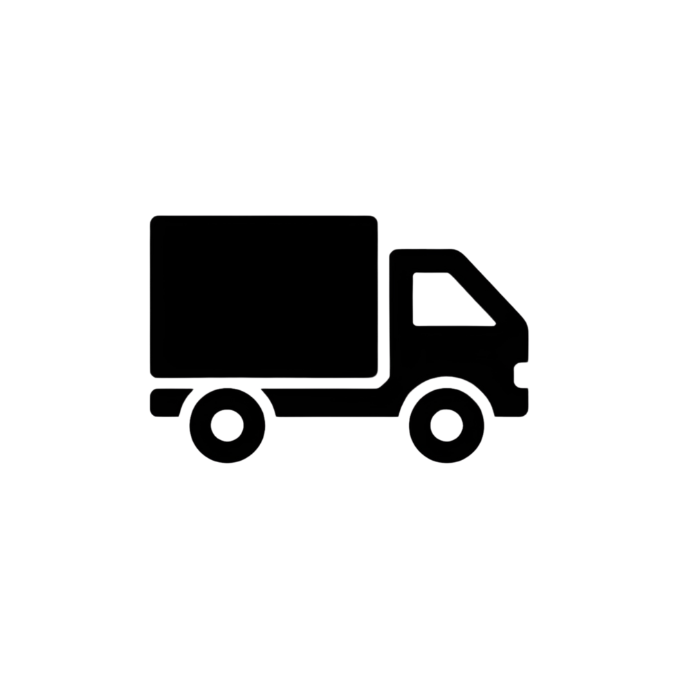 a delivery truck in a side view transparent background png