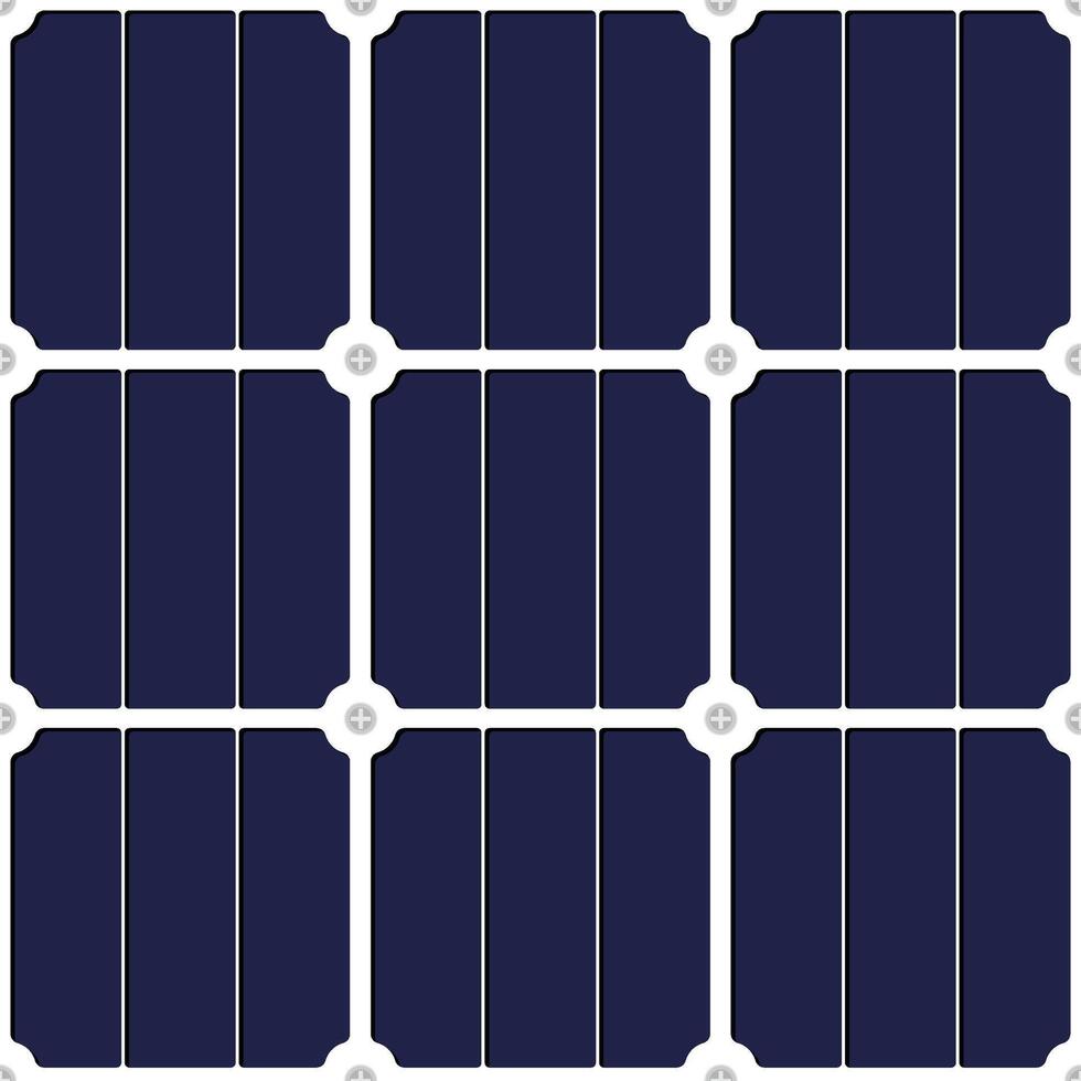 Seamless solar cell panel texture and pattern. vector