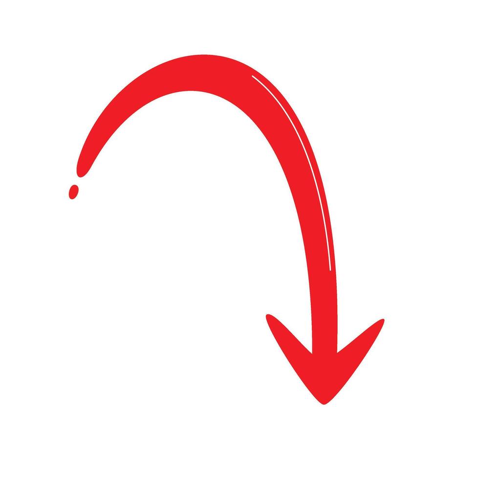 red arrow direction to downward vector