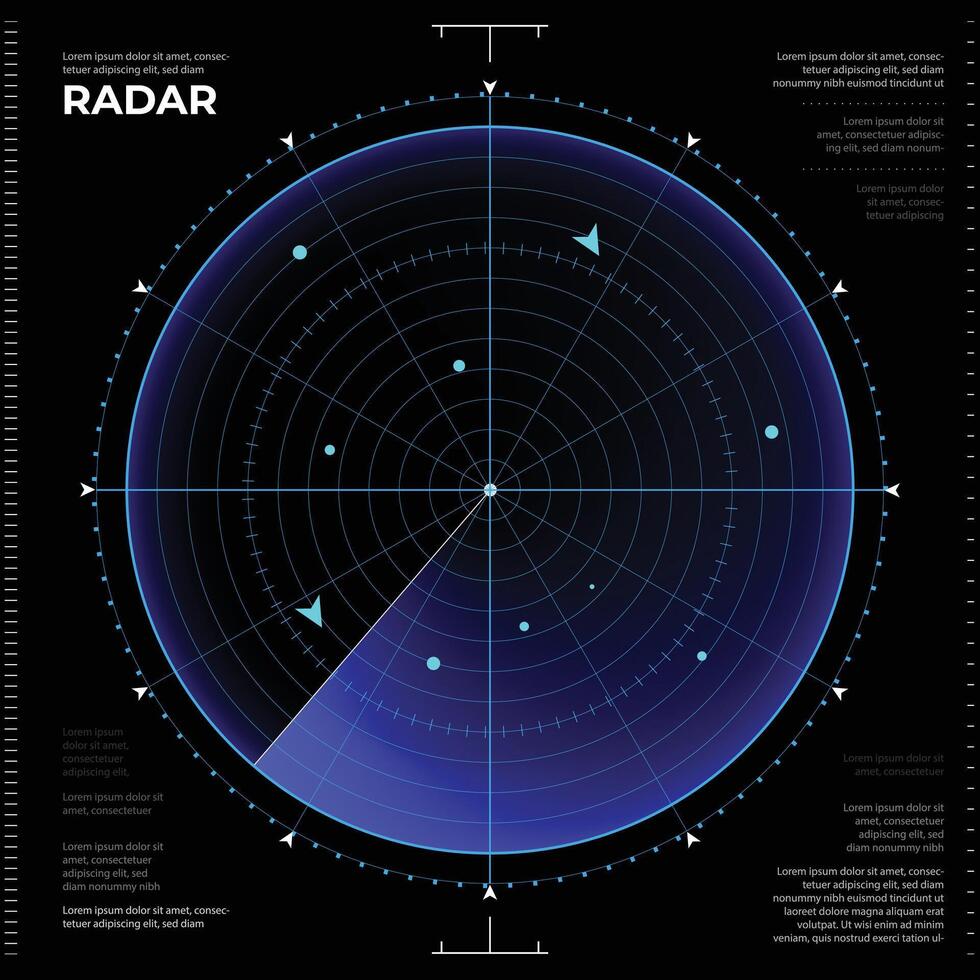 Radar chart for data visualization vector