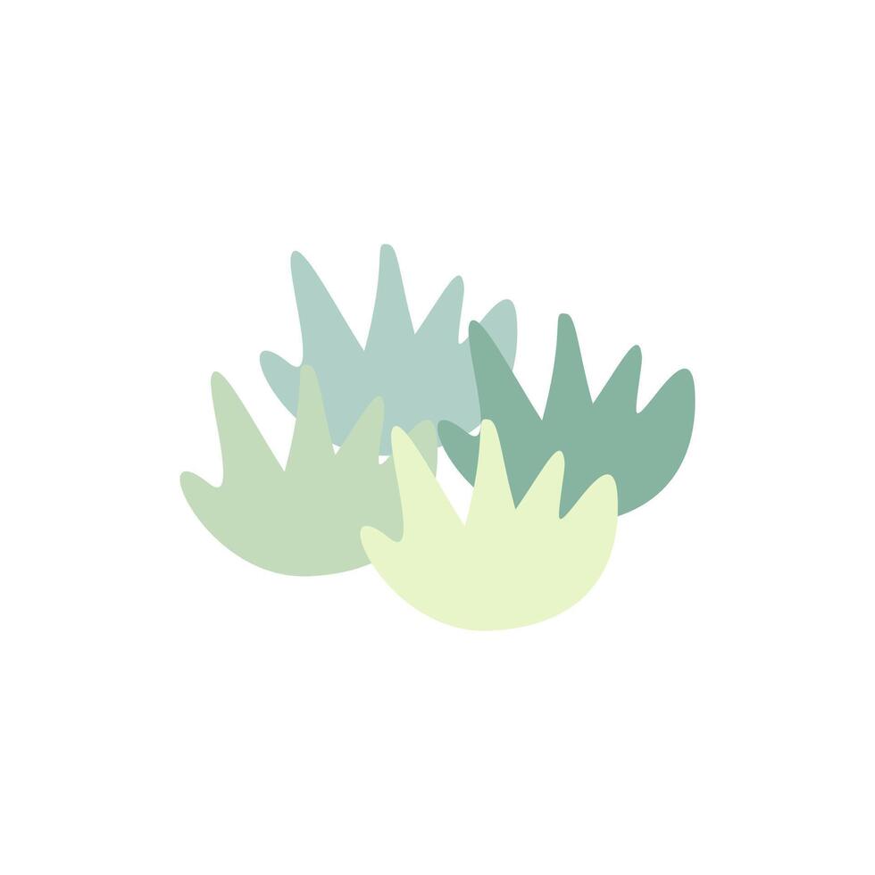four bushes with four different colors vector