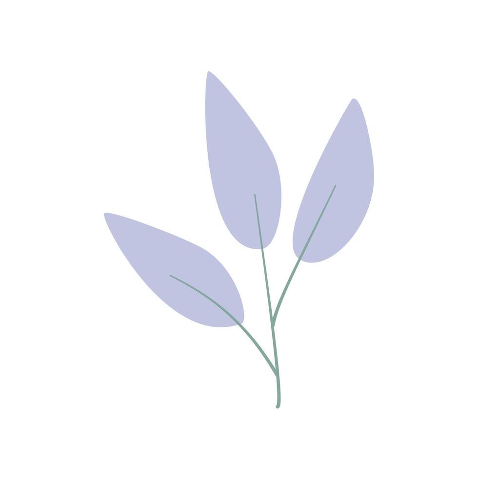 soft puple leaves with aesthetic design vector