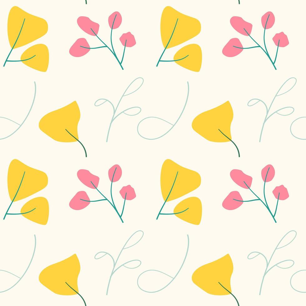 botanical seamless pattern beautiful fabric vector