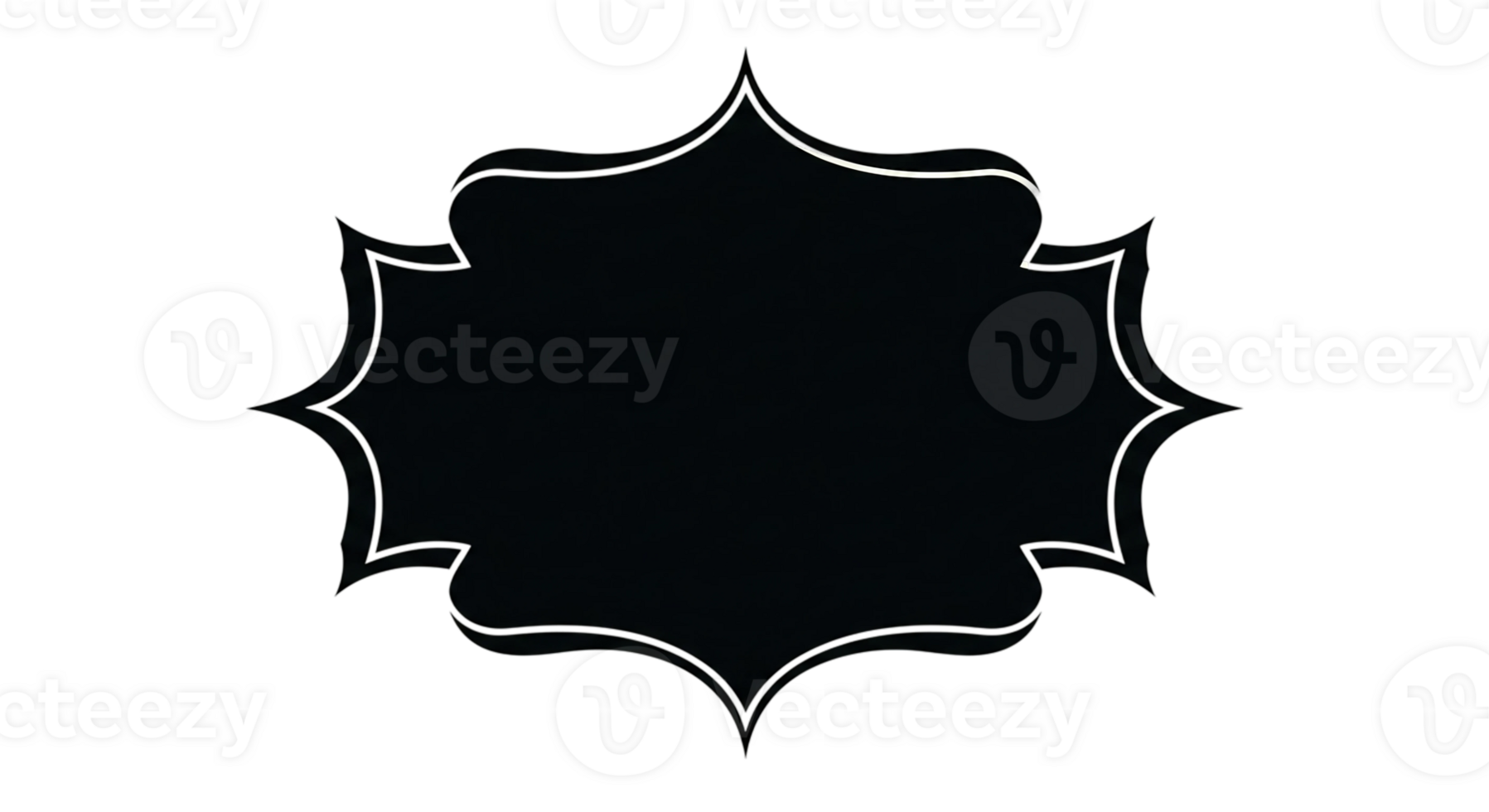 Dark Ornate Frame With Transparent Background png