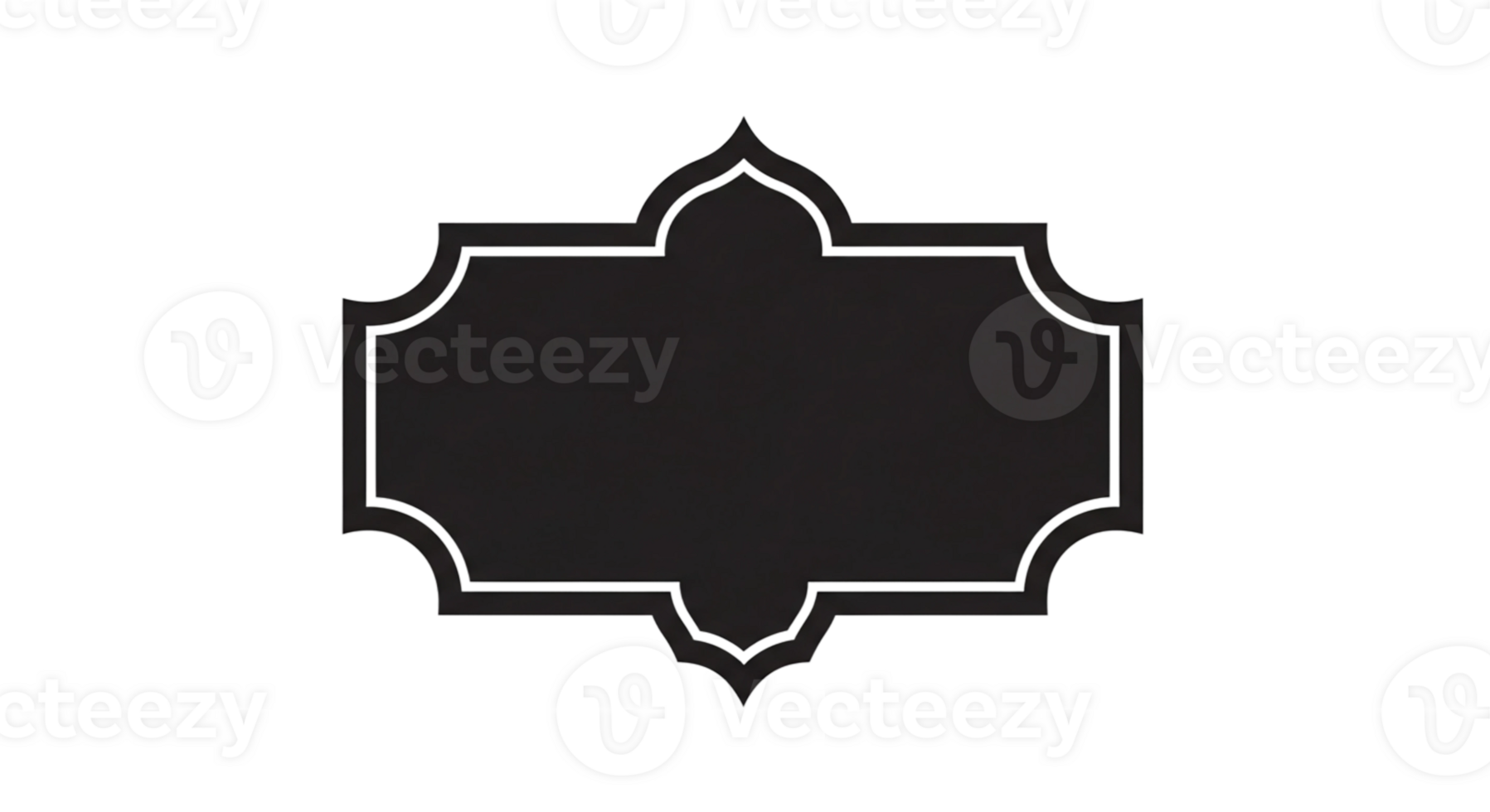 Dark Gray Ornate Frame With Scalloped Edges On Transparent Background png