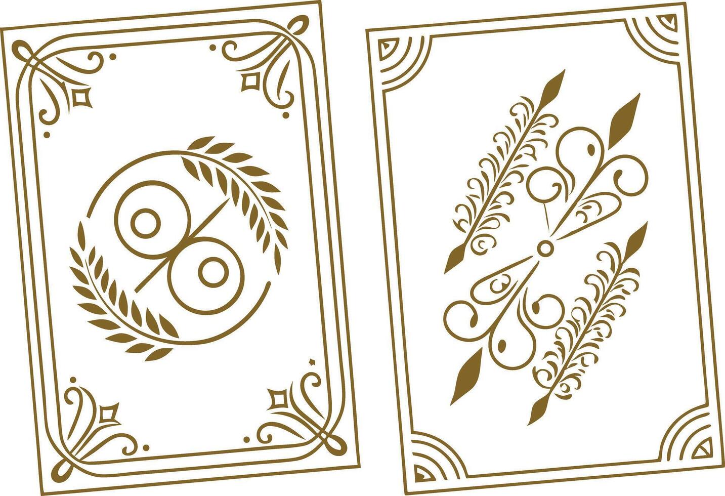 Simple Card Border Design Set for Creative Use vector