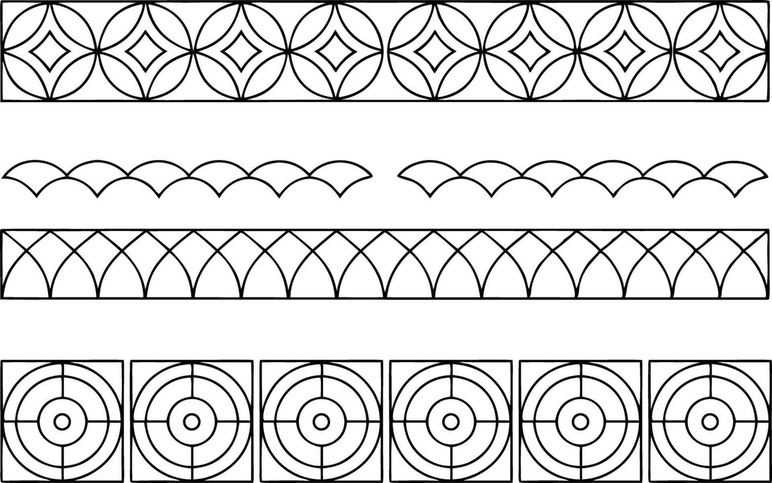 Decorative Lace Border Set for Cards Invitations and Templates vector