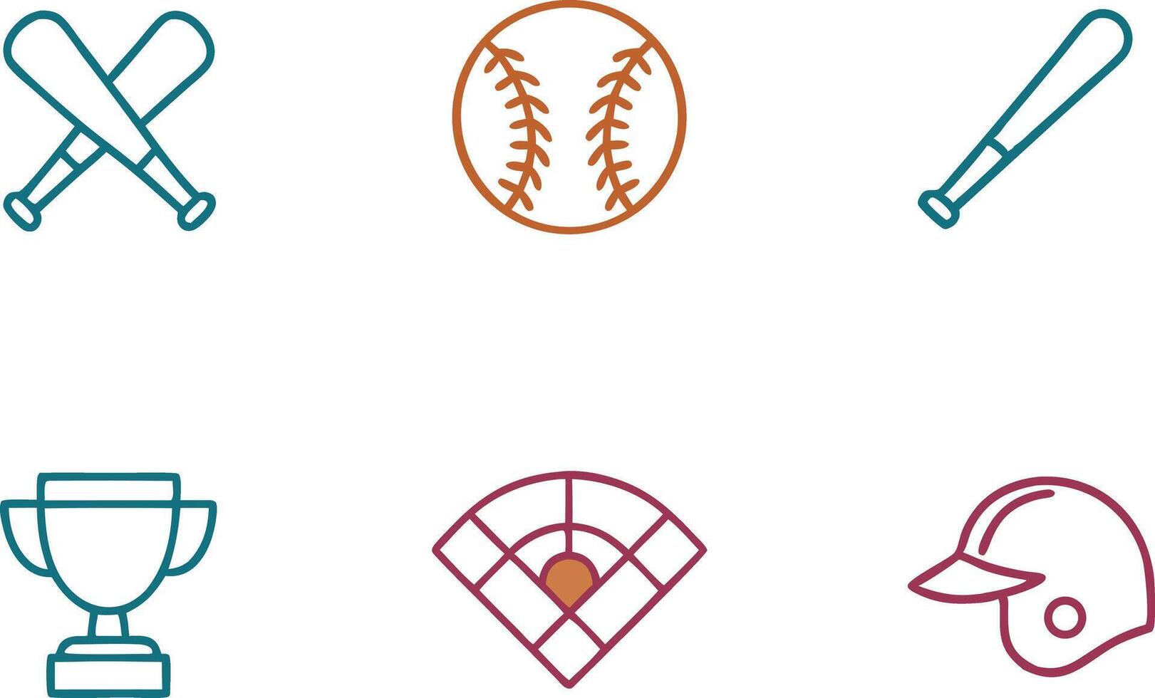 Baseball Clipart Set for Sports Design Projects vector