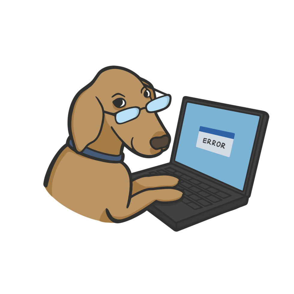Working Dog Meme Sticker Transparent Cute Illustration png