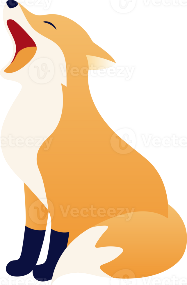 A Cute Fox Barking png