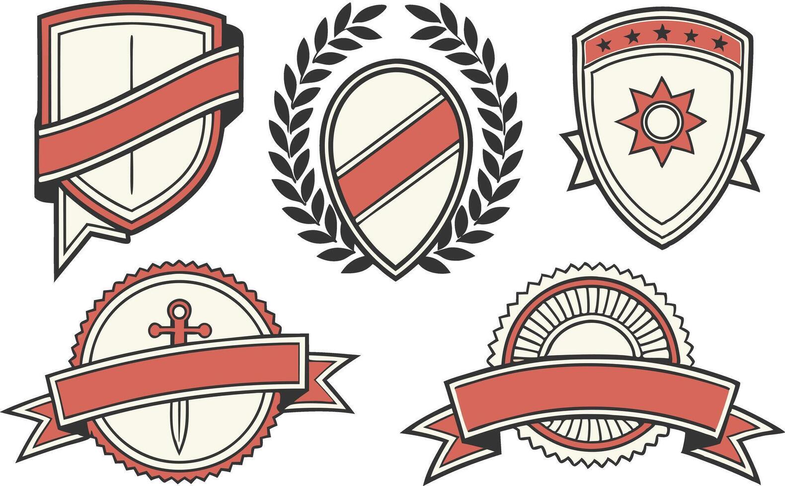 Retro Badges and Classic Labels for Design Projects vector