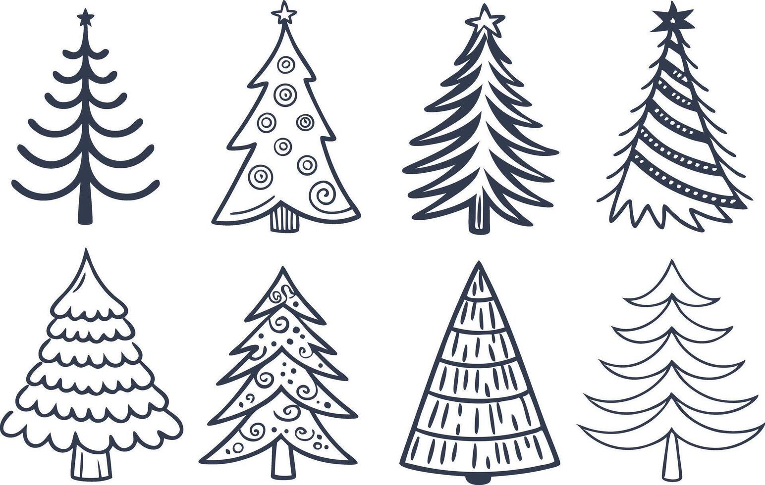 Hand Drawn Christmas Tree Illustration vector