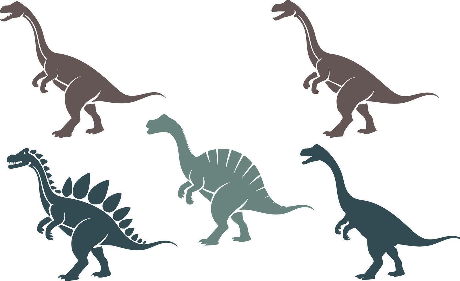 Dinosaur Clipart Set for Kids and Learning vector