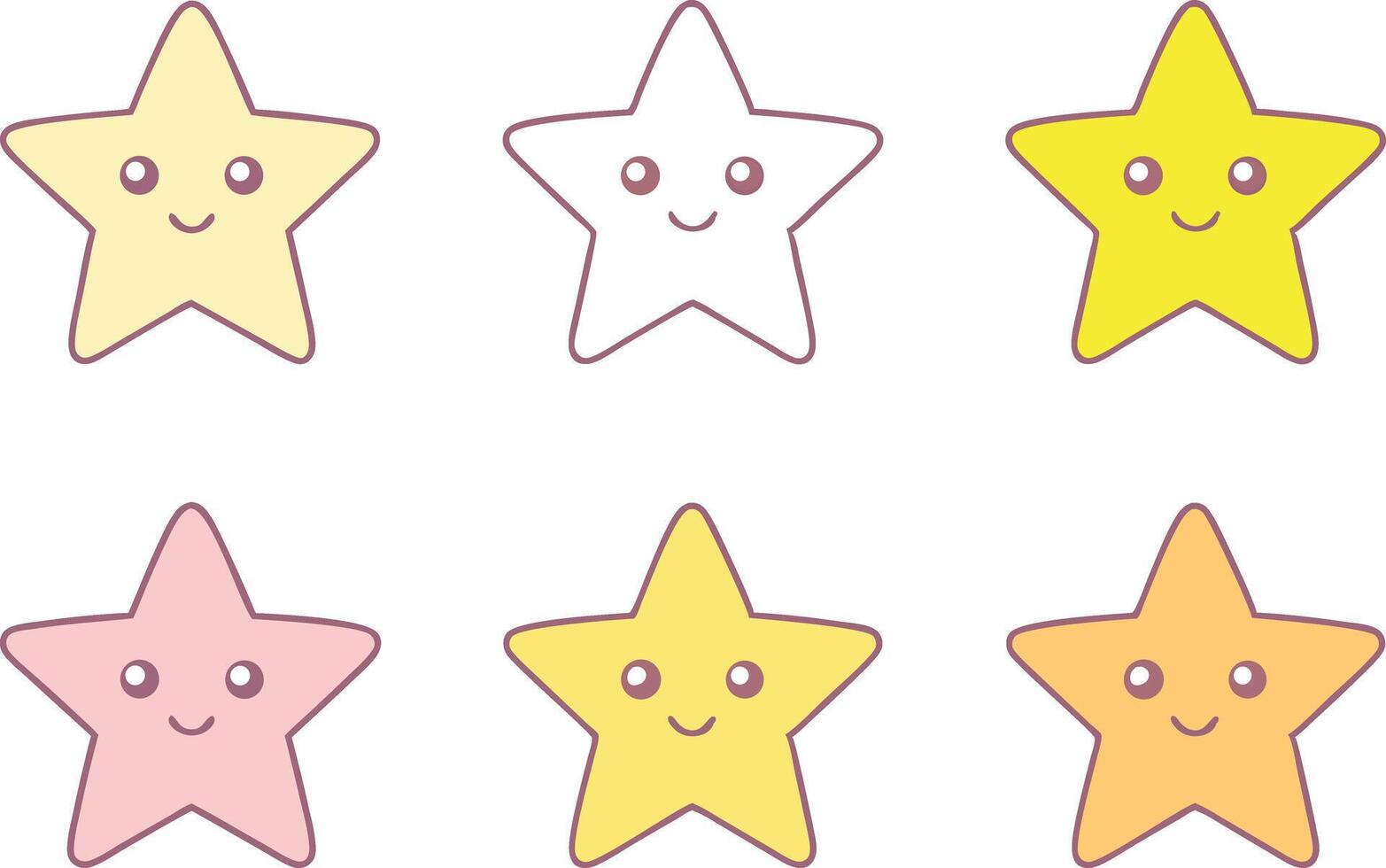 Fun Cartoon Star Clipart Pack for Designs vector