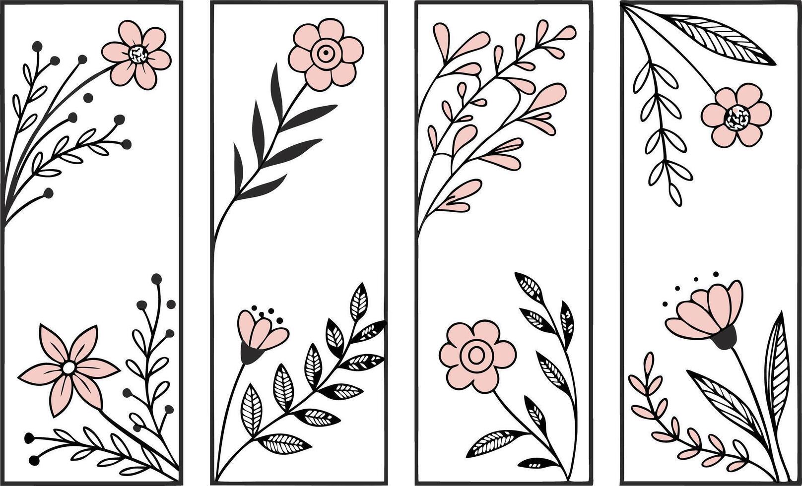 Modern Card Border Design Set for Digital Graphics vector