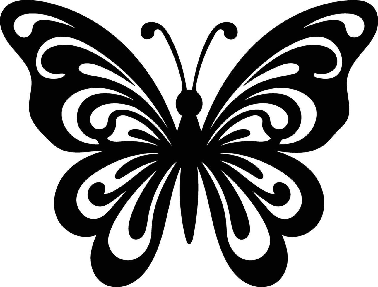 An elegant butterfly silhouette embodying transformation and beauty representing hope and new beginnings with art vector