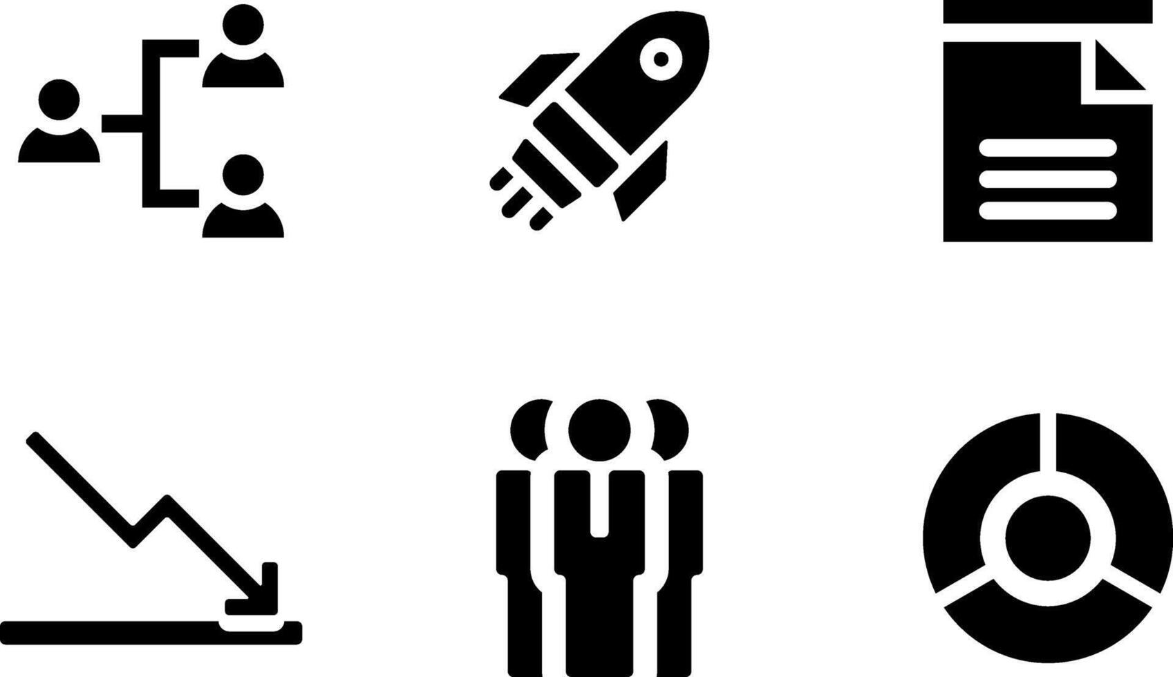 Modern Rounded Filled Icon Set vector