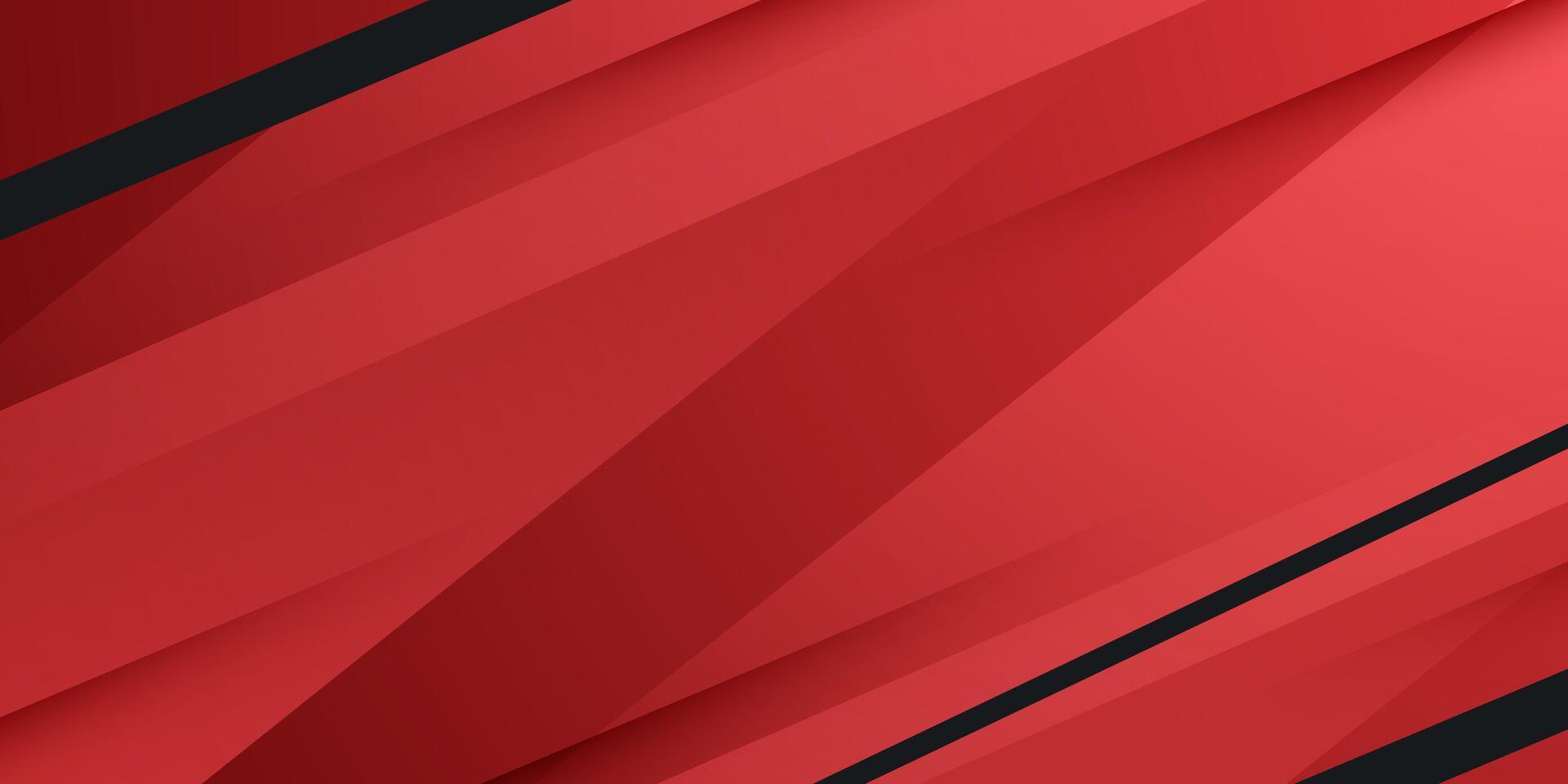 Abstract papercut red pattern background. Simple background with overlap triangle shadow design with dark lines. vector