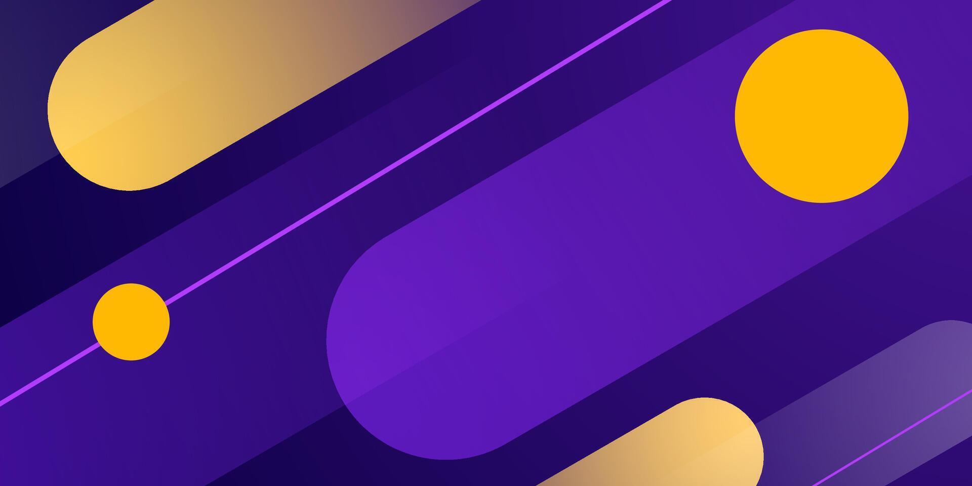 Abstract colorful purple and yellow dynamic shapes pattern background. Trendy banner background design. Simple and elegant background. vector
