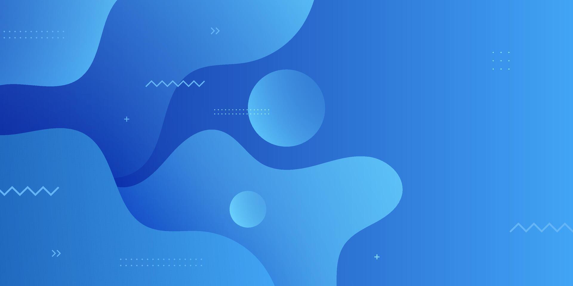 Abstract colorful blue wave fluid background. Simple pattern for banner design. Cool and trendy background. vector