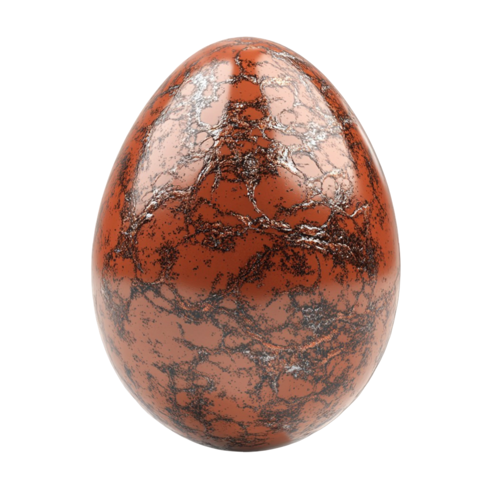 Red Egg With Gloss Finish and Subtle Patterns png