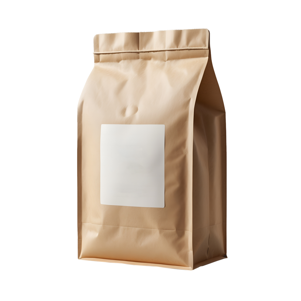 Isolated Stand-up Pouch with Empty Label png