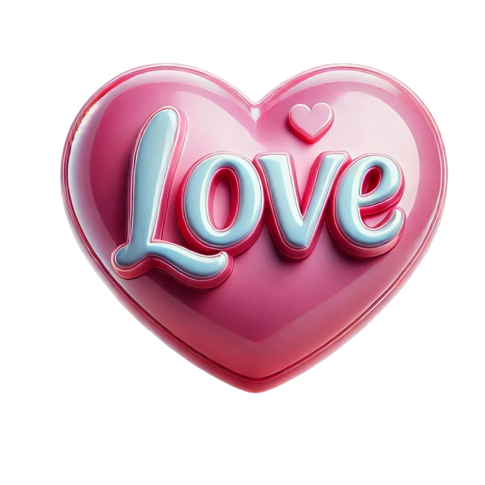 3D Love heart Valentine s Day png