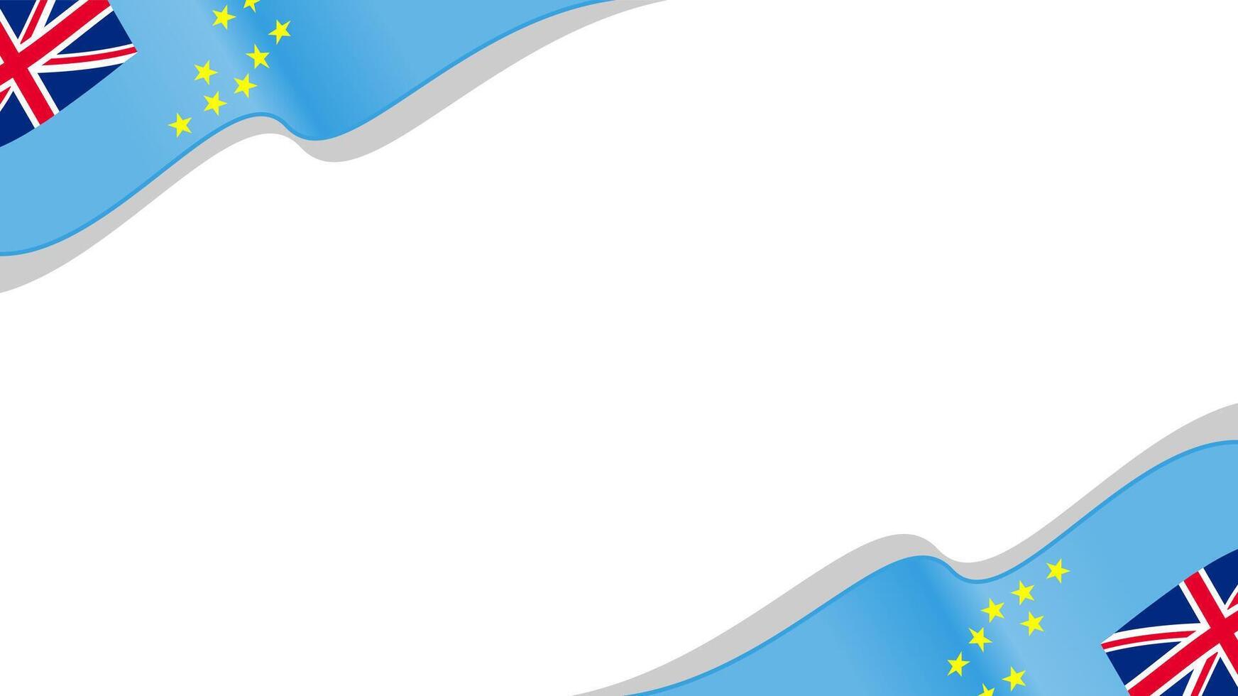 Flag of tuvalu frame, waving flag vector