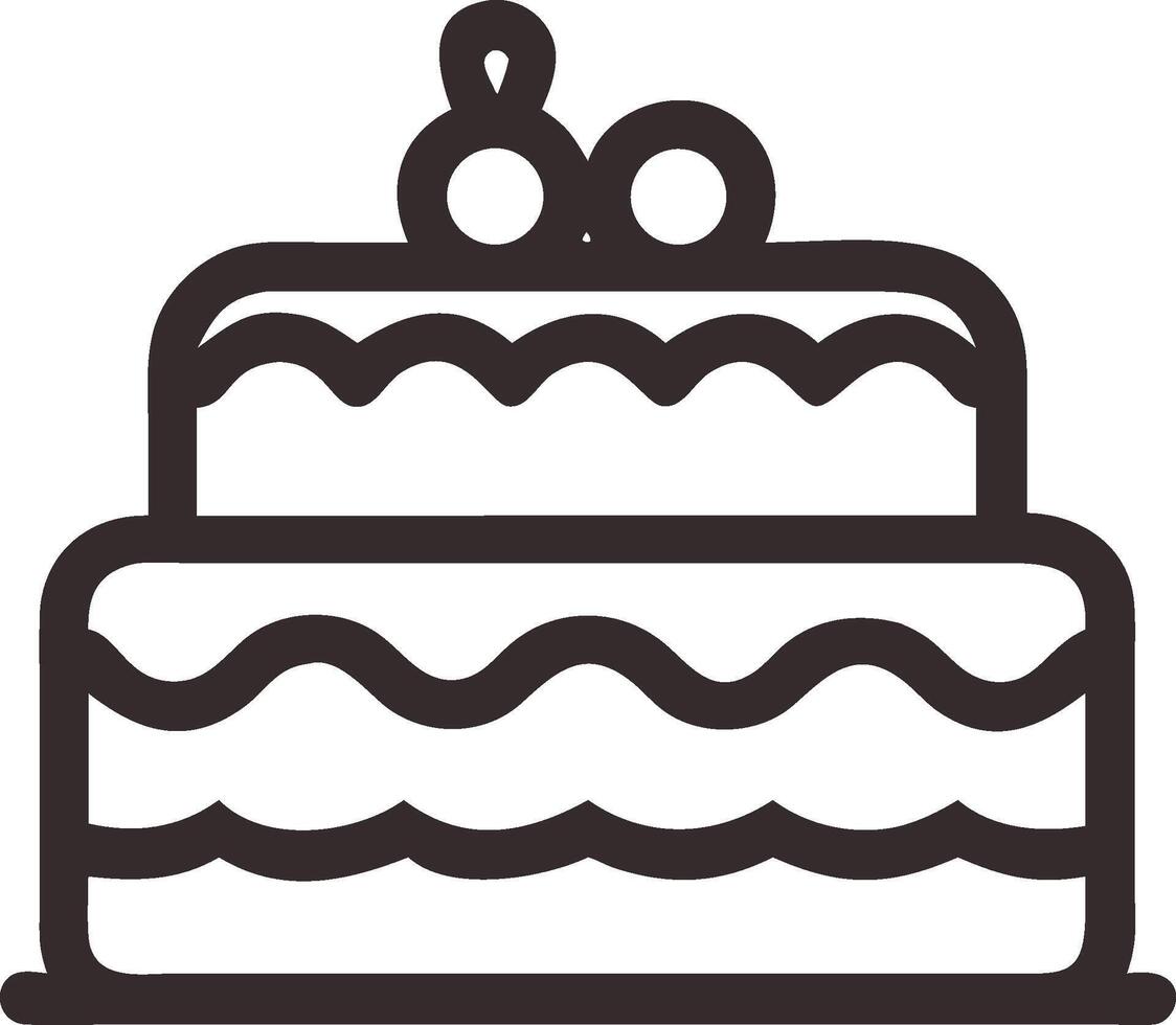 Elegant 80th birthday cake illustration for celebrations and events vector