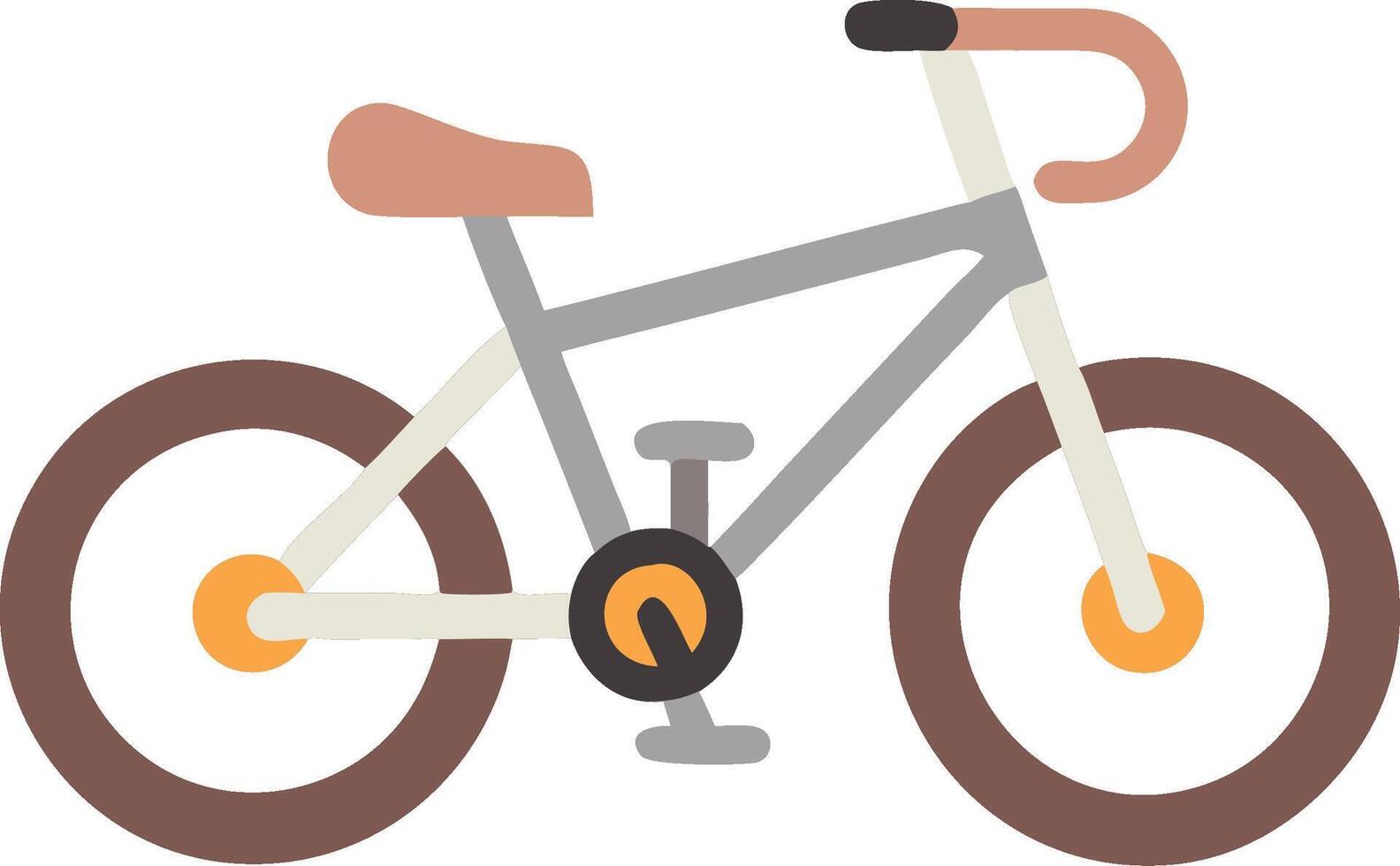 Cartoon bicycle illustration representing transportation and activity vector