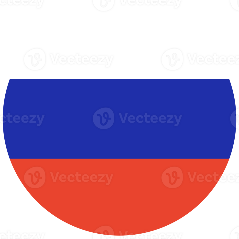 National flag of Russia in circle shape, icon, banner, button. png